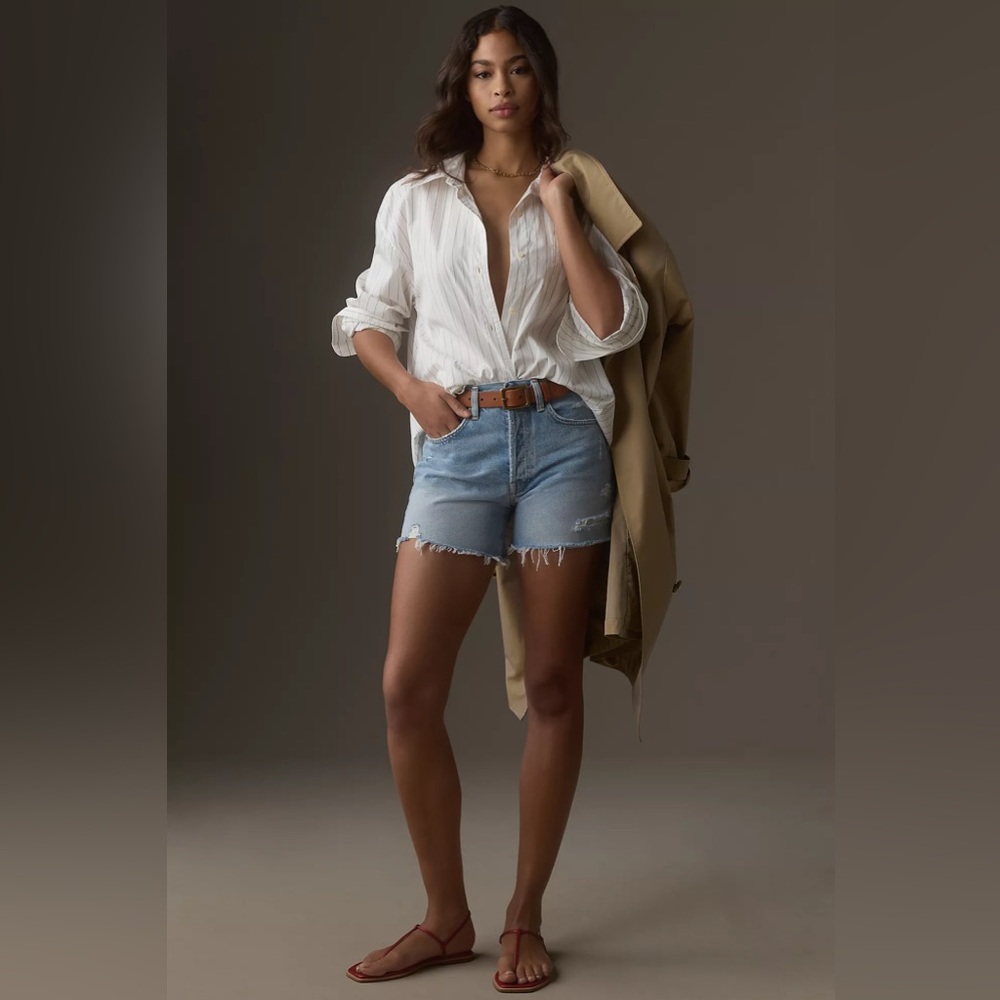 Anthropologie AGOLDE Parker Denim Long Shorts - Picture 5 of 10